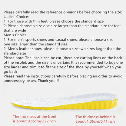 Soft Elastic Breathable Insoles – All-Day Comfort & Shock Absorption